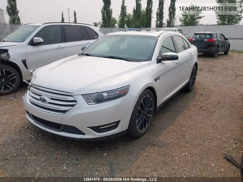 2017 Ford Taurus Limited VIN: 1FAHP2J81HG115908 Lot: 12641970X