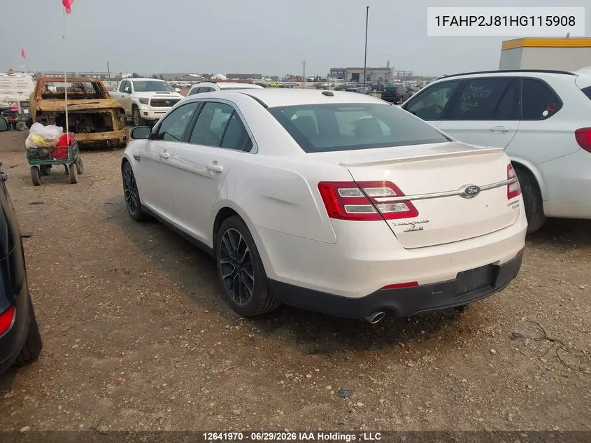 2017 Ford Taurus Limited VIN: 1FAHP2J81HG115908 Lot: 12641970X