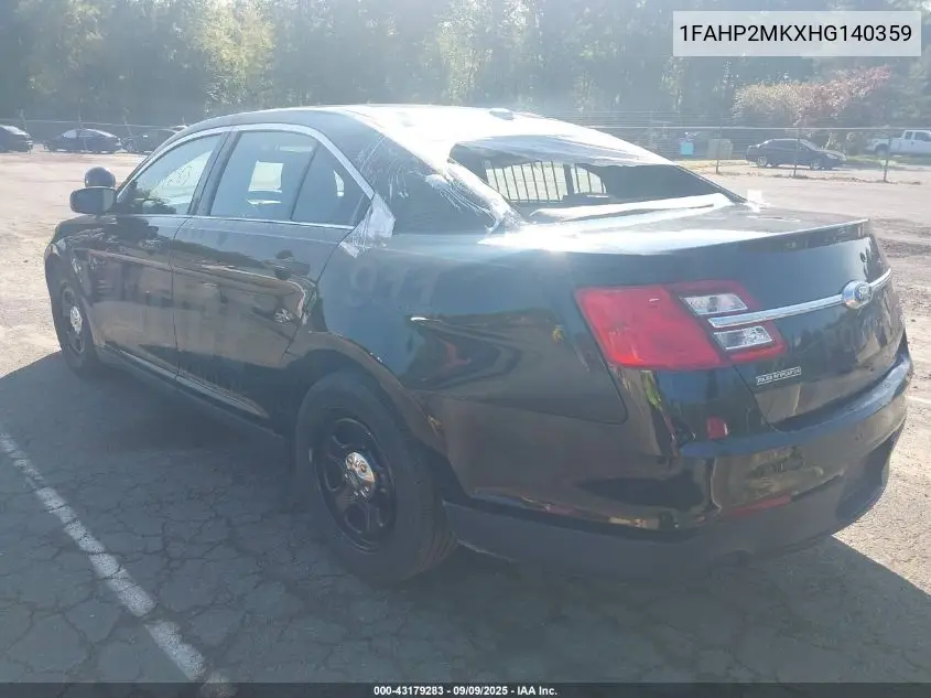 2017 Ford Police Interceptor VIN: 1FAHP2MKXHG140359 Lot: 43179283