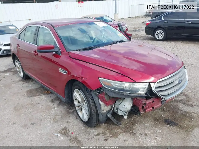 1FAHP2E8XHG117022 2017 Ford Taurus Sel