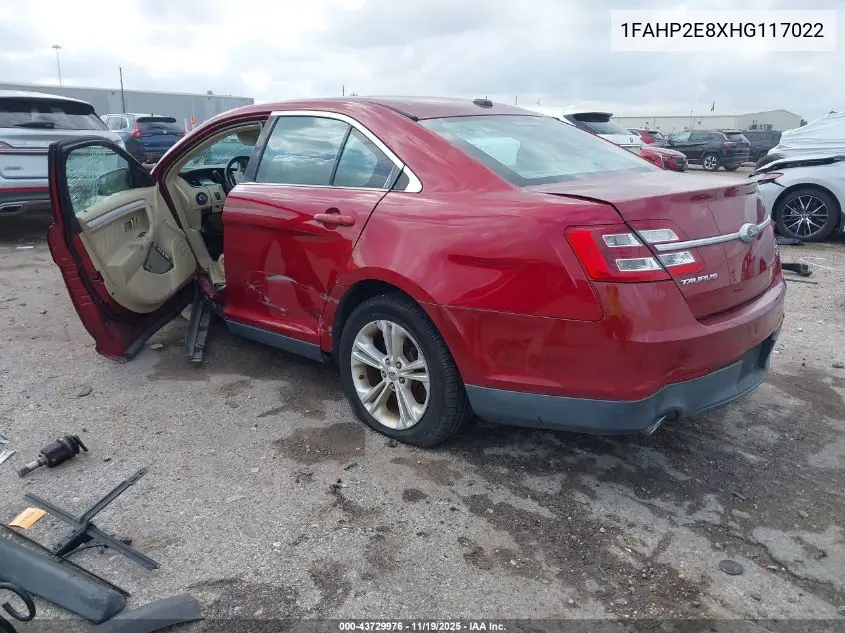1FAHP2E8XHG117022 2017 Ford Taurus Sel