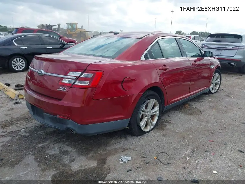 1FAHP2E8XHG117022 2017 Ford Taurus Sel
