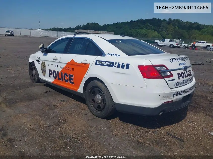 2018 Ford Police Interceptor VIN: 1FAHP2MK9JG114566 Lot: 42447269
