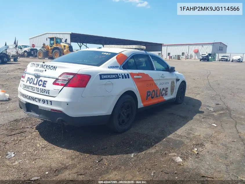 2018 Ford Police Interceptor VIN: 1FAHP2MK9JG114566 Lot: 42447269