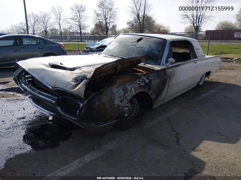 1961 Ford Thunderbird VIN: 0000001Y71Z155999 Lot: 44783908