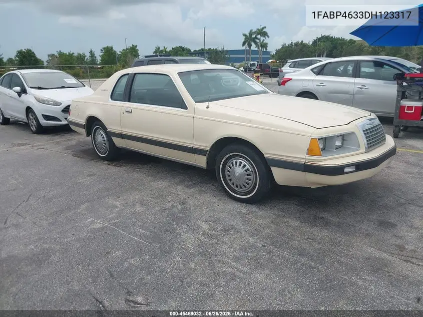 1983 Ford Thunderbird VIN: 1FABP4633DH123317 Lot: 45469032