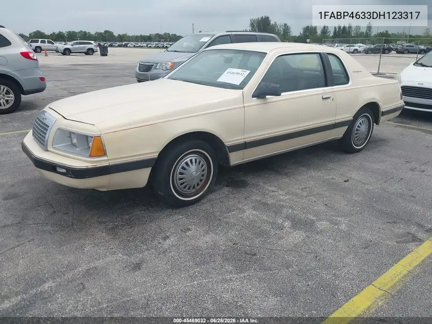 1983 Ford Thunderbird VIN: 1FABP4633DH123317 Lot: 45469032