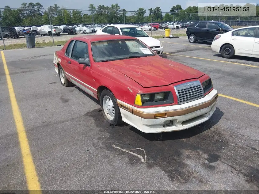 1984 Ford Thunderbird VIN: 1FABP46N4EA122777 Lot: 45195158