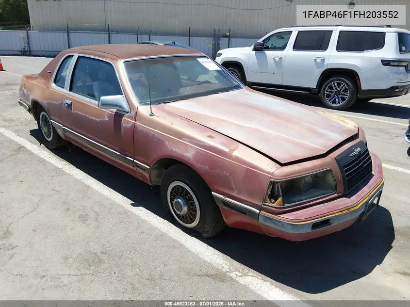 1985 Ford Thunderbird VIN: 1FABP46F1FH203552 Lot: 45523163