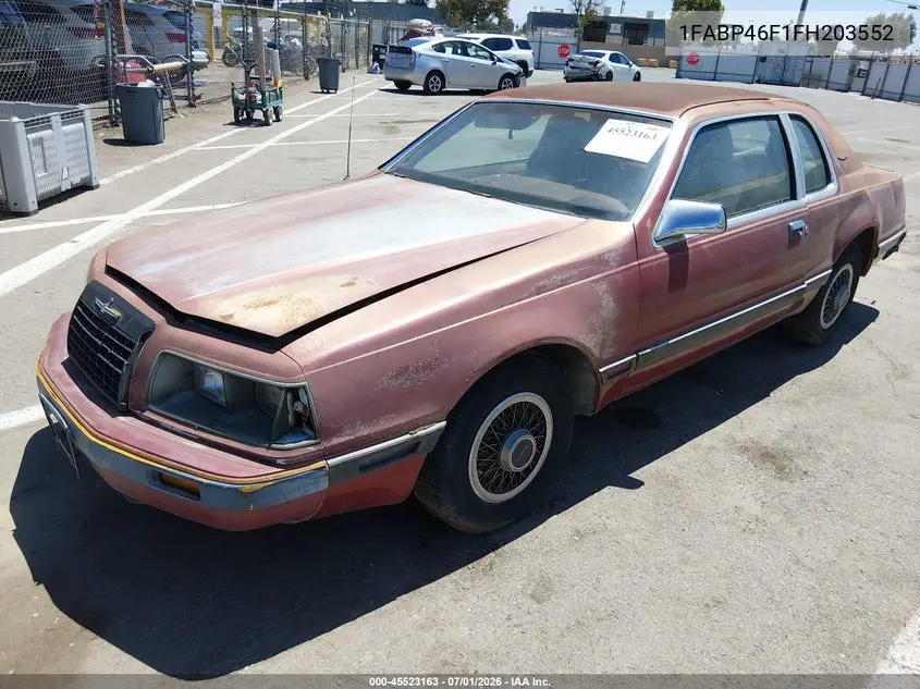 1985 Ford Thunderbird VIN: 1FABP46F1FH203552 Lot: 45523163