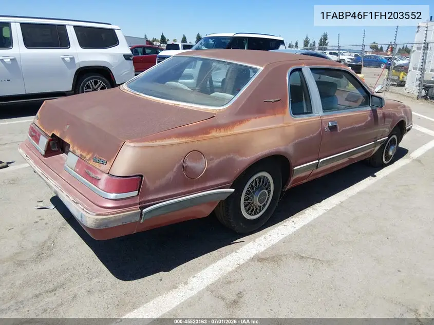 1985 Ford Thunderbird VIN: 1FABP46F1FH203552 Lot: 45523163