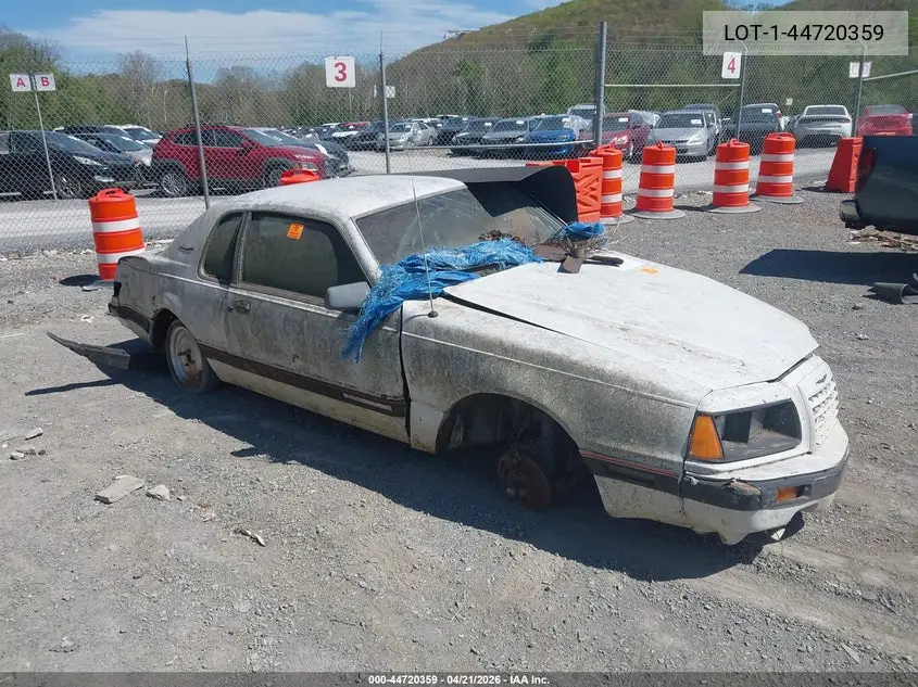 1986 Ford Thunderbird VIN: LOT-1-44720359 Lot: 44720359