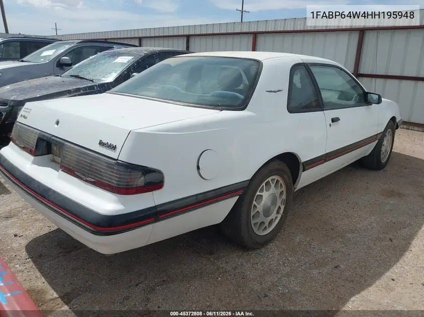 1987 Ford Thunderbird VIN: 1FABP64W4HH195948 Lot: 45372808