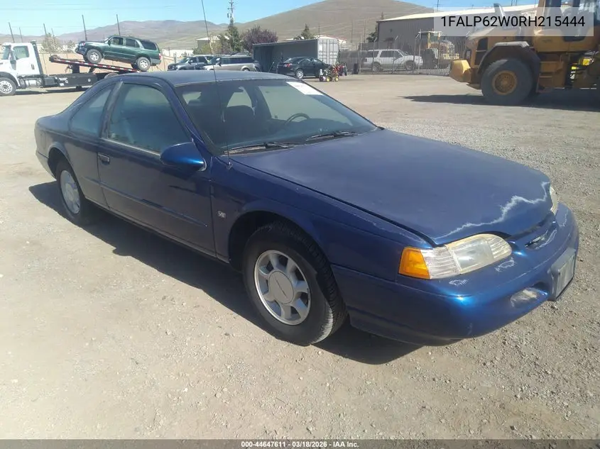 1994 Ford Thunderbird Lx VIN: 1FALP62W0RH215444 Lot: 44647611