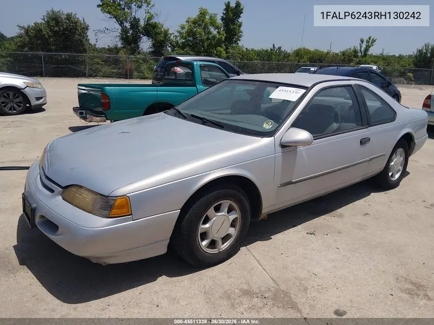 1994 Ford Thunderbird Lx VIN: 1FALP6243RH130242 Lot: 45511338