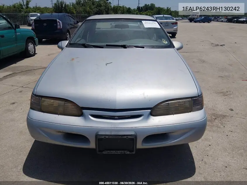 1994 Ford Thunderbird Lx VIN: 1FALP6243RH130242 Lot: 45511338