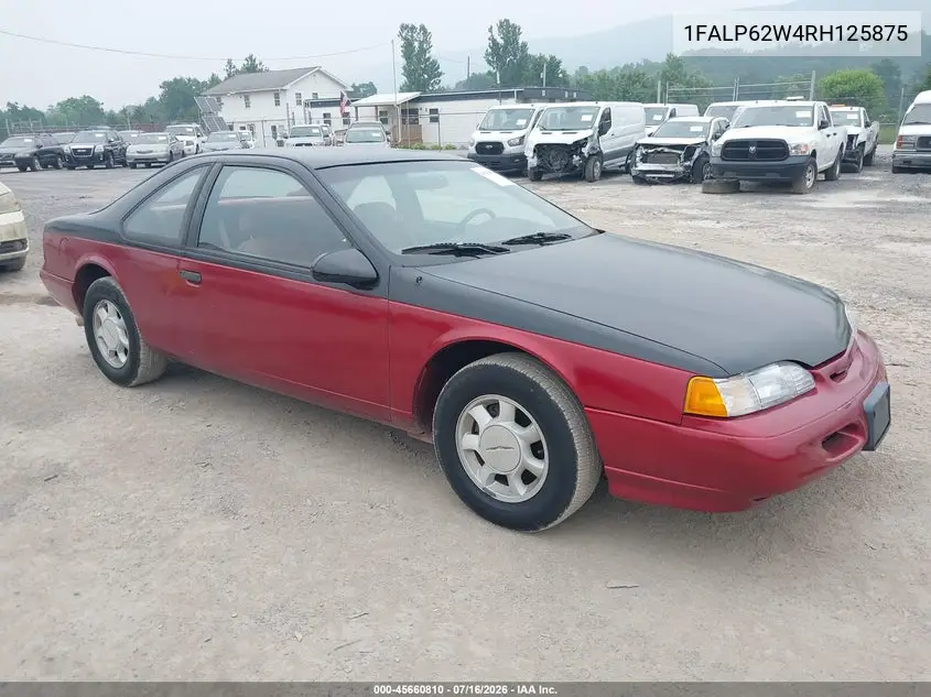 1994 Ford Thunderbird Lx VIN: 1FALP62W4RH125875 Lot: 45660810