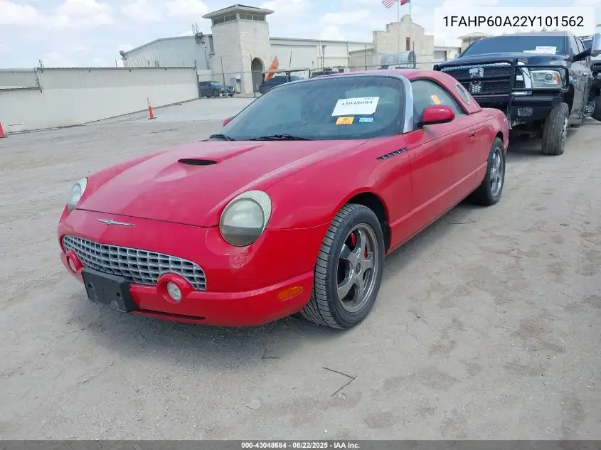 2002 Ford Thunderbird VIN: 1FAHP60A22Y101562 Lot: 43048684