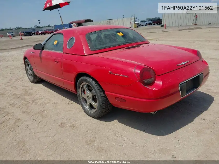2002 Ford Thunderbird VIN: 1FAHP60A22Y101562 Lot: 43048684