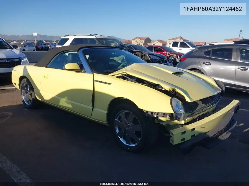 2002 Ford Thunderbird VIN: 1FAHP60A32Y124462 Lot: 44636347