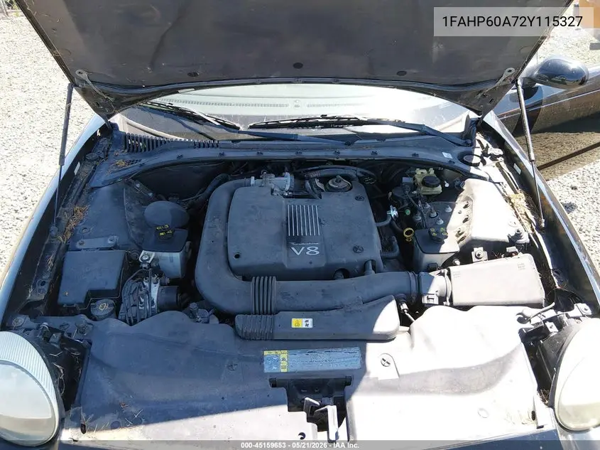 2002 Ford Thunderbird VIN: 1FAHP60A72Y115327 Lot: 45159653