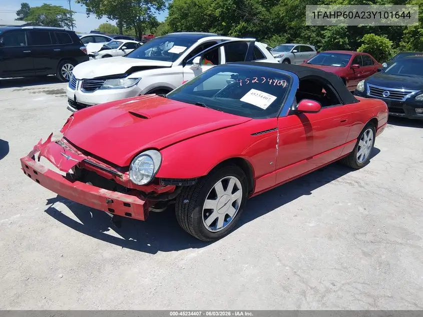 2003 Ford Thunderbird VIN: 1FAHP60A23Y101644 Lot: 45234407