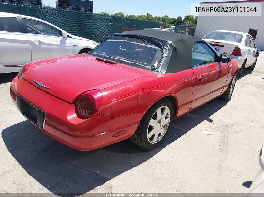 2003 Ford Thunderbird VIN: 1FAHP60A23Y101644 Lot: 45234407
