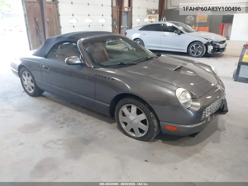 2003 Ford Thunderbird VIN: 1FAHP60A83Y100496 Lot: 45243880