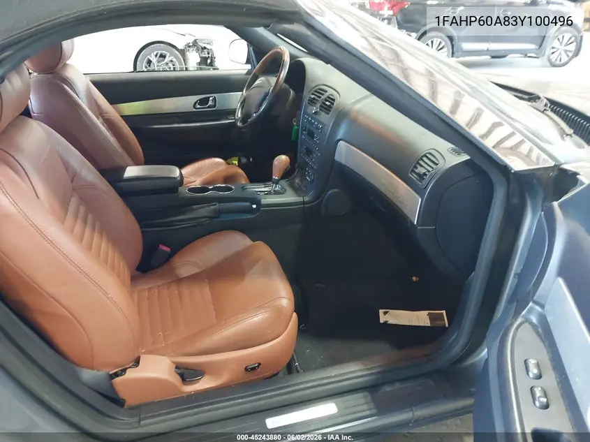 2003 Ford Thunderbird VIN: 1FAHP60A83Y100496 Lot: 45243880
