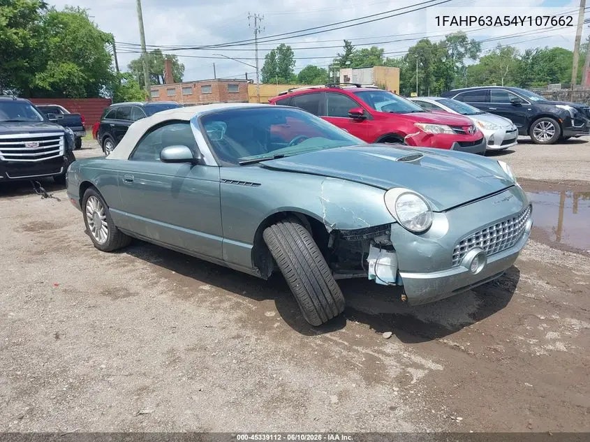 2004 Ford Thunderbird VIN: 1FAHP63A54Y107662 Lot: 45339112