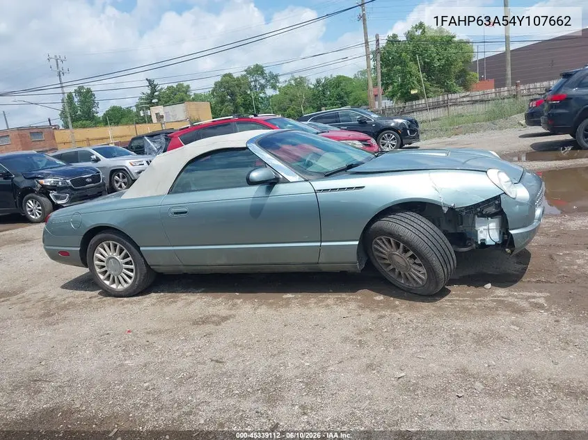 2004 Ford Thunderbird VIN: 1FAHP63A54Y107662 Lot: 45339112