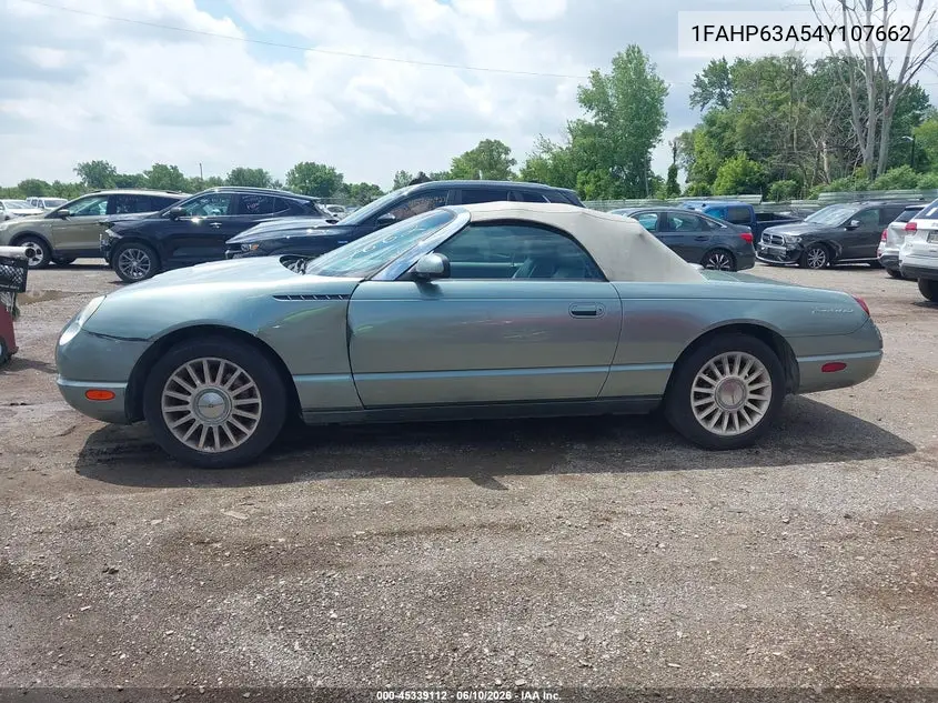 2004 Ford Thunderbird VIN: 1FAHP63A54Y107662 Lot: 45339112