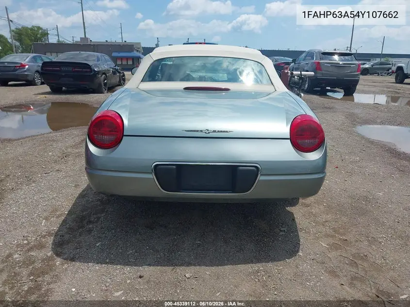 2004 Ford Thunderbird VIN: 1FAHP63A54Y107662 Lot: 45339112