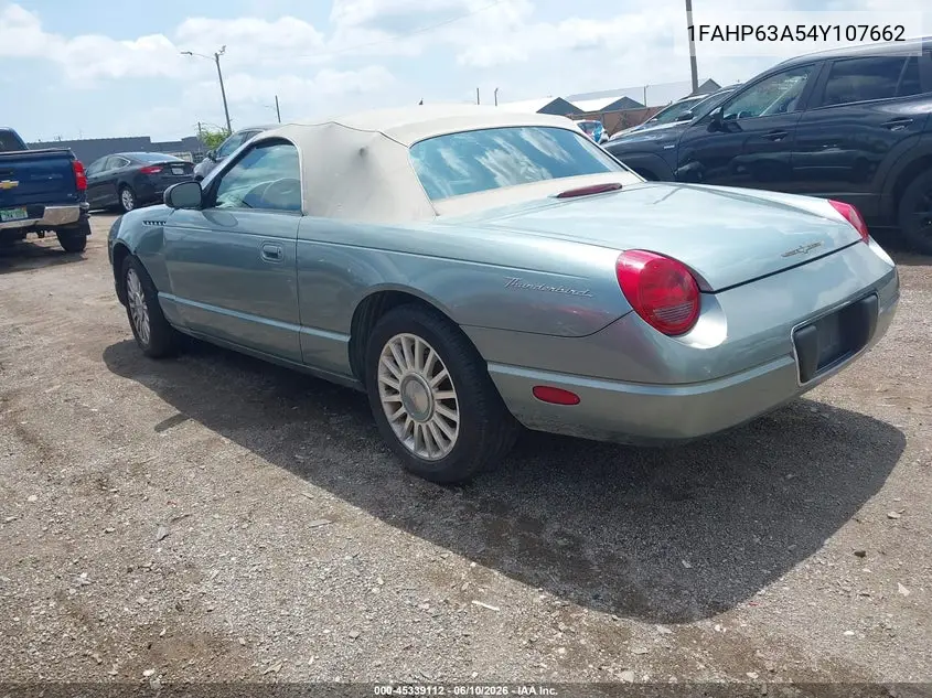 2004 Ford Thunderbird VIN: 1FAHP63A54Y107662 Lot: 45339112