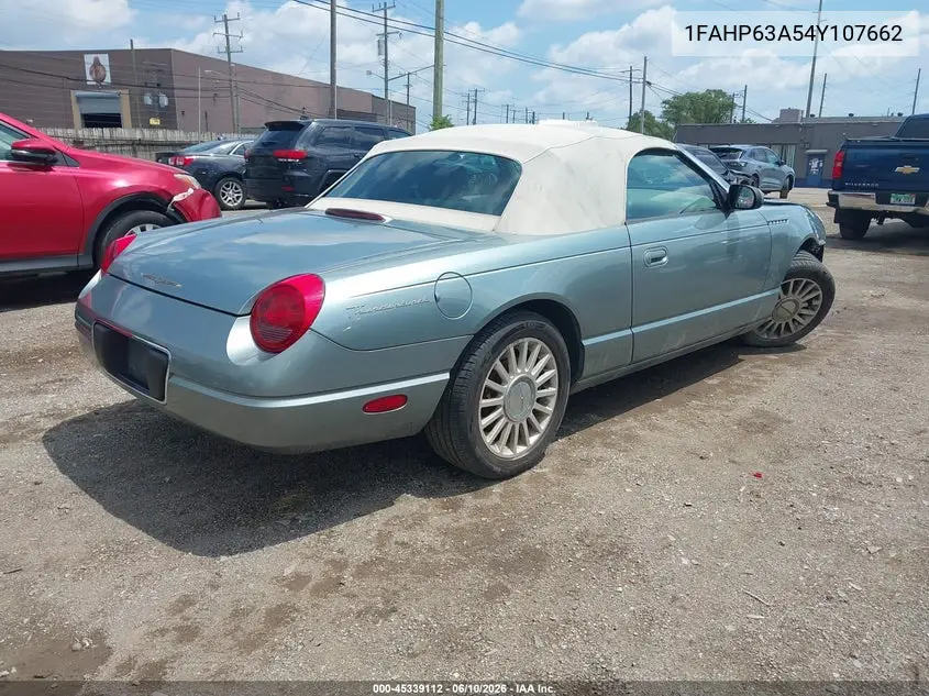 2004 Ford Thunderbird VIN: 1FAHP63A54Y107662 Lot: 45339112