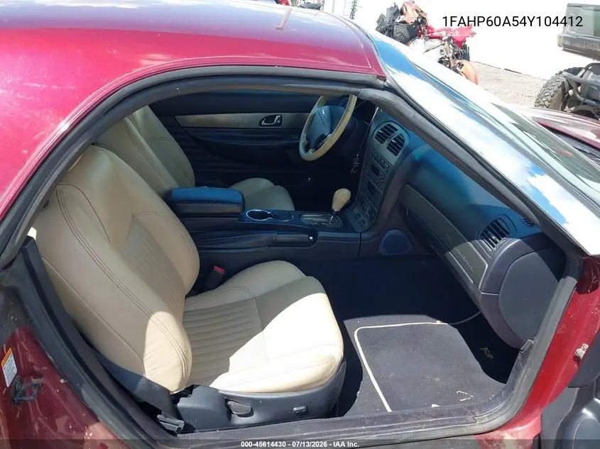 2004 Ford Thunderbird VIN: 1FAHP60A54Y104412 Lot: 45614430
