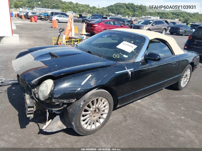 2005 Ford Thunderbird 50Th Anniversary VIN: 1FAHP60A05Y103931 Lot: 45399058