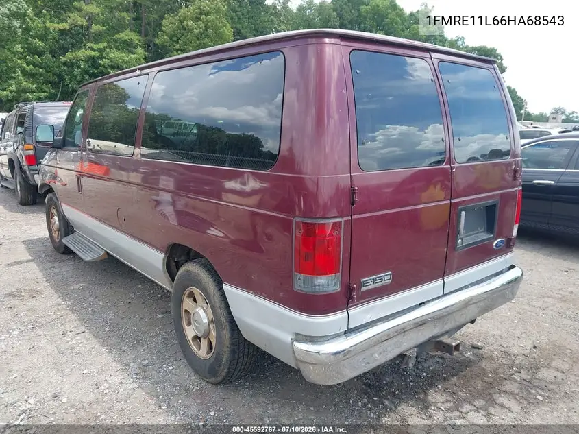 2006 Ford E-150 Xl/Xlt VIN: 1FMRE11L66HA68543 Lot: 45592767