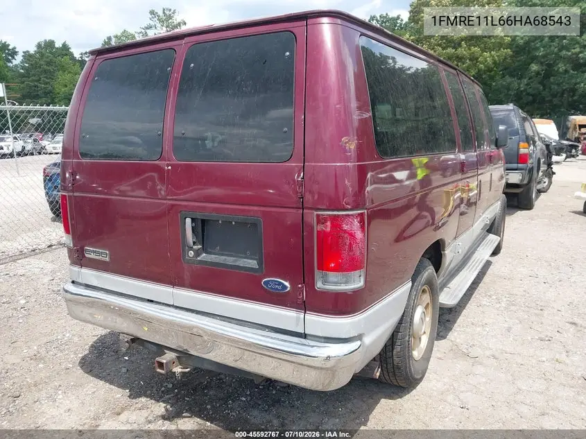 2006 Ford E-150 Xl/Xlt VIN: 1FMRE11L66HA68543 Lot: 45592767