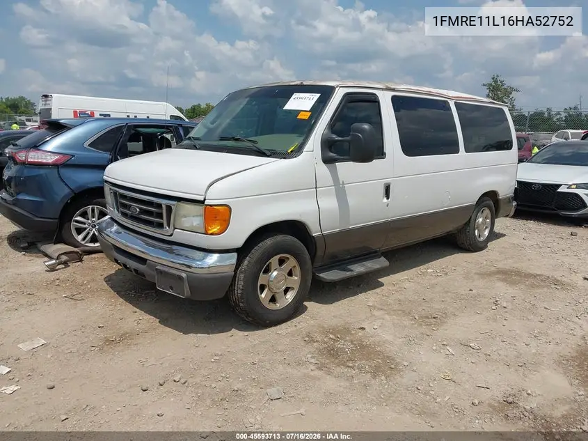 2006 Ford E-150 Xl/Xlt VIN: 1FMRE11L16HA52752 Lot: 45593713