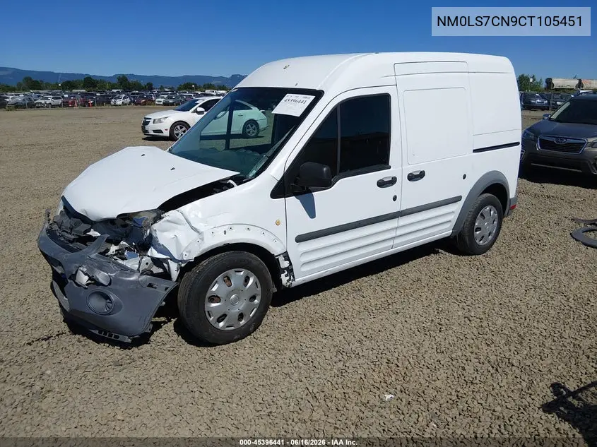 2012 Ford Transit Connect Xl VIN: NM0LS7CN9CT105451 Lot: 45396441