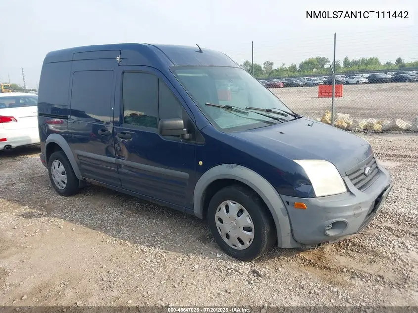 2012 Ford Transit Connect Xl VIN: NM0LS7AN1CT111442 Lot: 45647026