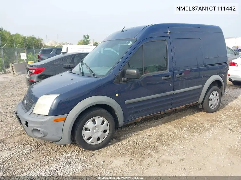 2012 Ford Transit Connect Xl VIN: NM0LS7AN1CT111442 Lot: 45647026