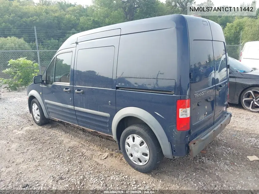 2012 Ford Transit Connect Xl VIN: NM0LS7AN1CT111442 Lot: 45647026