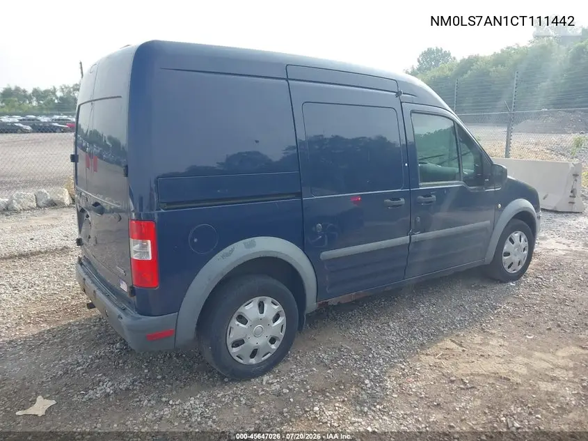2012 Ford Transit Connect Xl VIN: NM0LS7AN1CT111442 Lot: 45647026