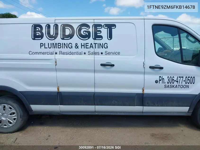 2015 Ford Transit T-150 VIN: 1FTNE9ZM6FKB14678 Lot: 30092891