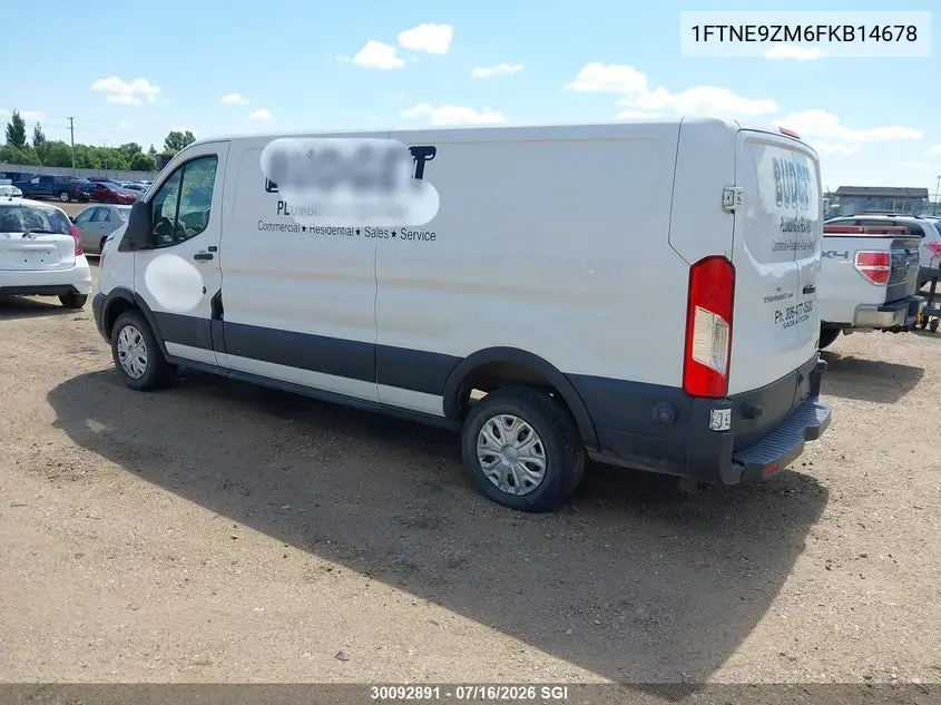 2015 Ford Transit T-150 VIN: 1FTNE9ZM6FKB14678 Lot: 30092891