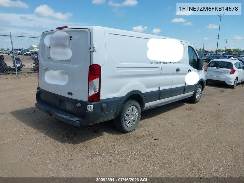 2015 Ford Transit T-150 VIN: 1FTNE9ZM6FKB14678 Lot: 30092891