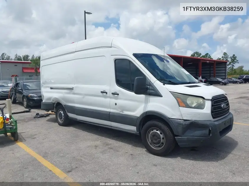 2016 Ford Transit-250 VIN: 1FTYR3XM3GKB38259 Lot: 45205778