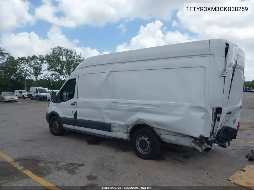 2016 Ford Transit-250 VIN: 1FTYR3XM3GKB38259 Lot: 45205778